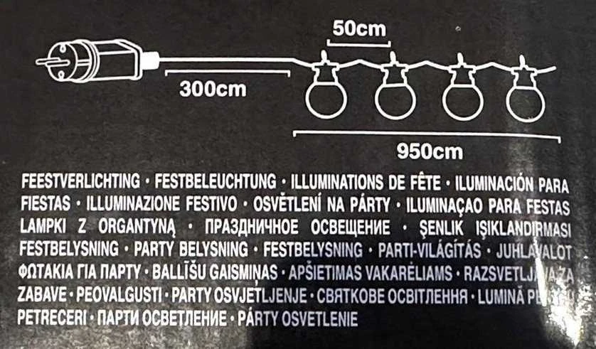 ProGarden sodo švieselių girlianda 20 LED