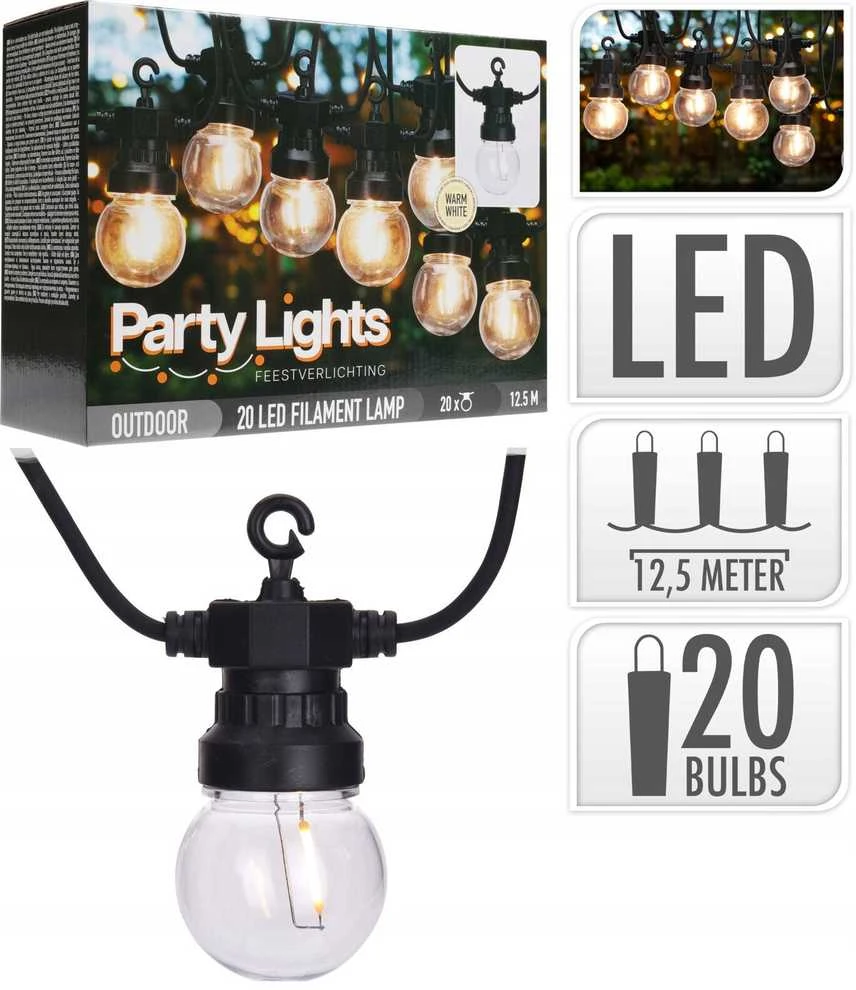 ProGarden sodo švieselių girlianda 20 LED