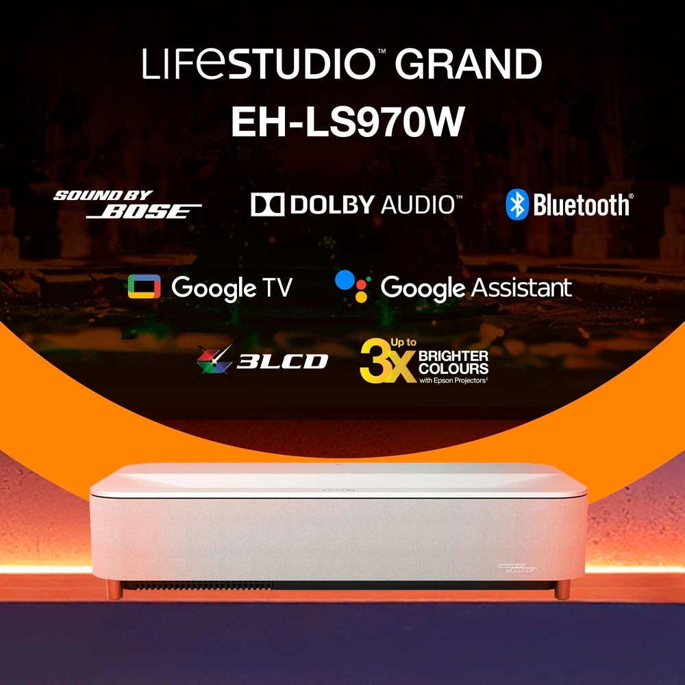 Projektorius Epson EH-LS970W | 4000 ANSI lumens | 4K UHD (3840 x 2160) | Baltas | Wi-Fi