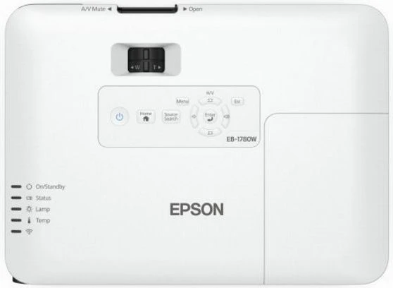 Projektorius Epson | EB-1780W | WXGA (1280x800) | 3000 ANSI lumens | Baltas | Lamp warranty 12 mėn.