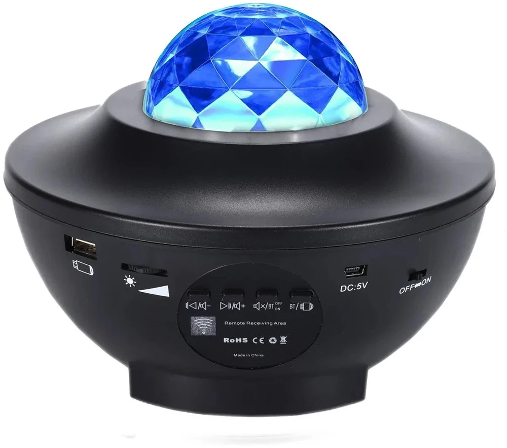 iLike LED zvaigžņu projektors ar 21 gaismas efektu, juodas