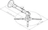 NewStar NEOMOUNTS Projektoriaus sieninis laikiklis Universalus BEAMER-W050SILVER 12 kg ilgis 37–47 cm 14,5–18,5 colio Spalvotas Sidabrinis
