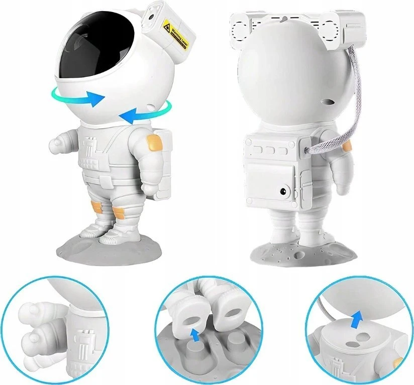 Projektorius lampka nocna astronauta
