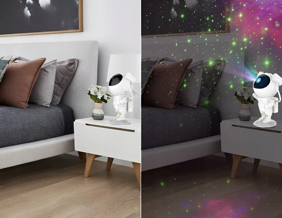 Projektorius lampka nocna astronauta