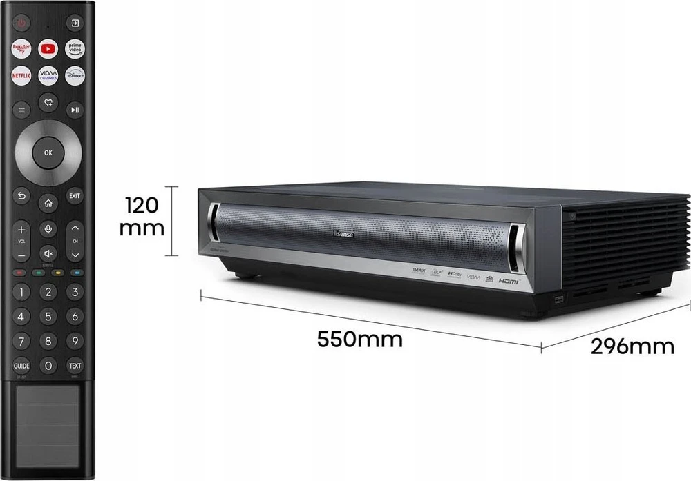 Projektorius LASER TV HISENSE PX3 80-150" 4K