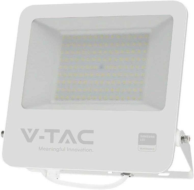 100W LED prožektorius, baltu korpusu, 6500K, SAMSUNG CHIP