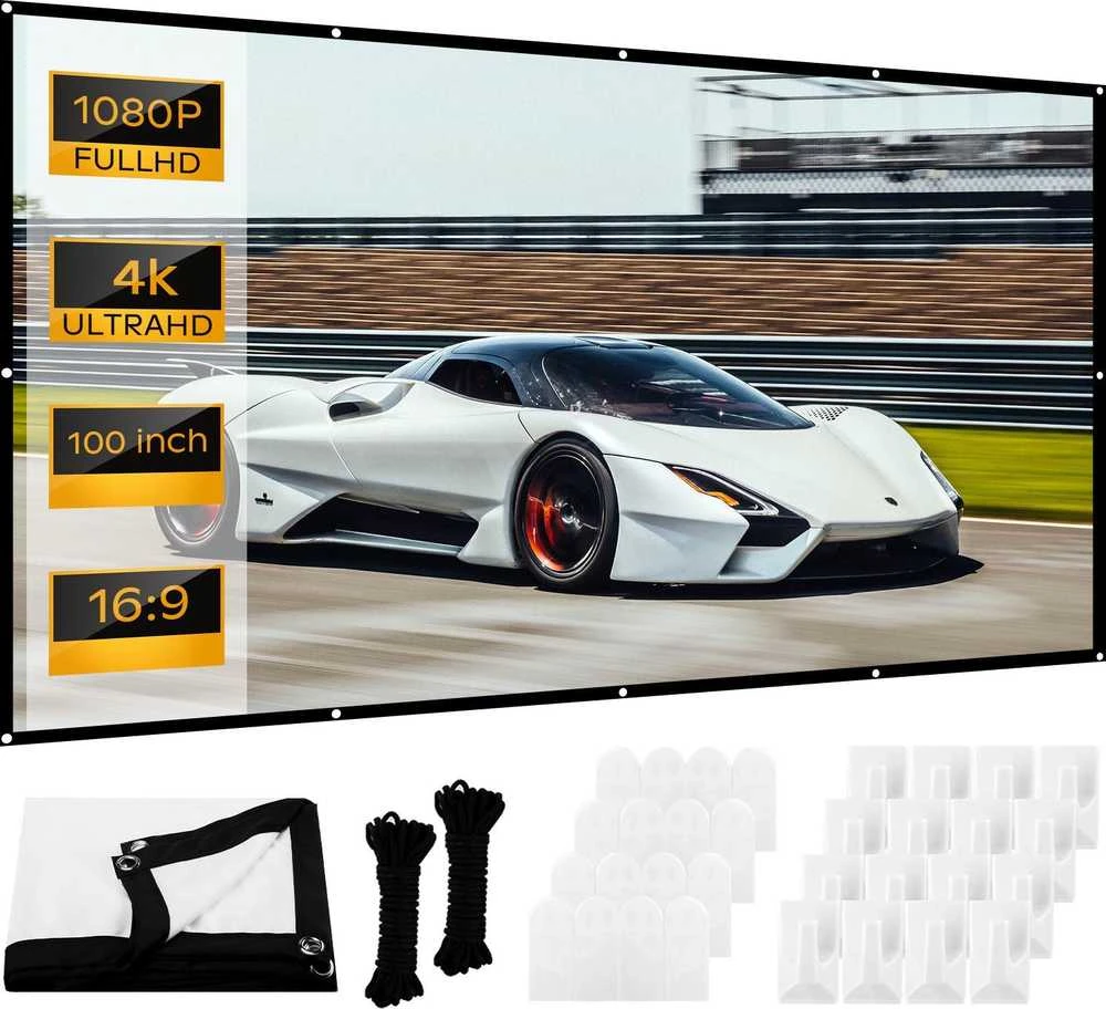 Vivibright Spacetronik Mobilny Projektorius M1 LED Full HD Krepšys Ekran BT PR