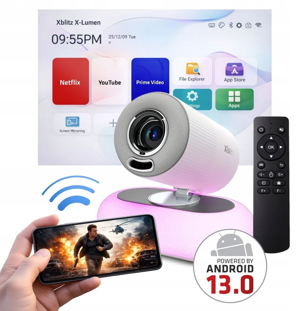 Xblitz X-LUMEN MULTIMEDIA LED Projektorius WITH ANDROID SYSTEM