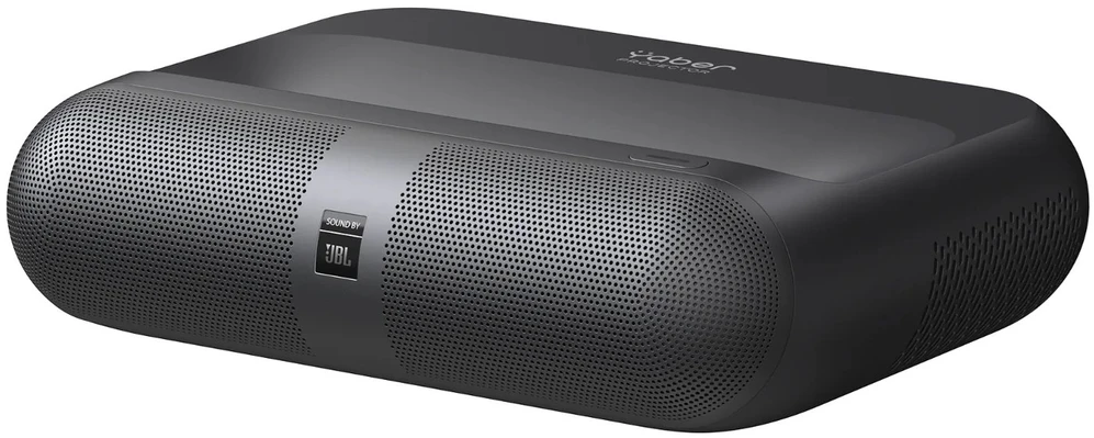 „Yaber K300s“ – išmanusis lazerinis projektorius namų kinui su „Google TV“, „JBL Sound“, itin trumpu projekcijos kampu, juodas