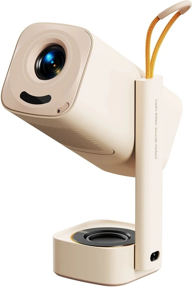 YABER T1 Pro, mini WiFi Projektorius su sukiojamu stovu, Full HD 1080P, 220 ANSI lumens, Creme
