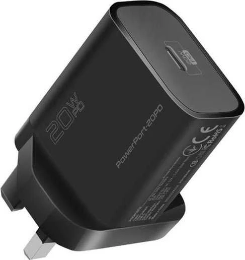 Promate PowerPort-20PD Premium kelioninis įkroviklis Type-C PD 20W
