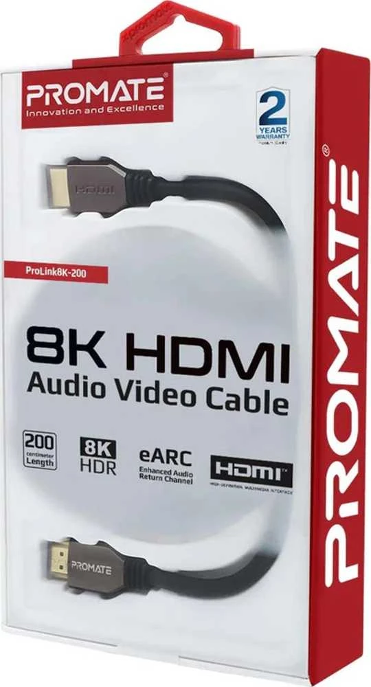 Promate PROLINK8K-200 Ultra HD / 8K HDR HDMI kabelis 2m auksinis