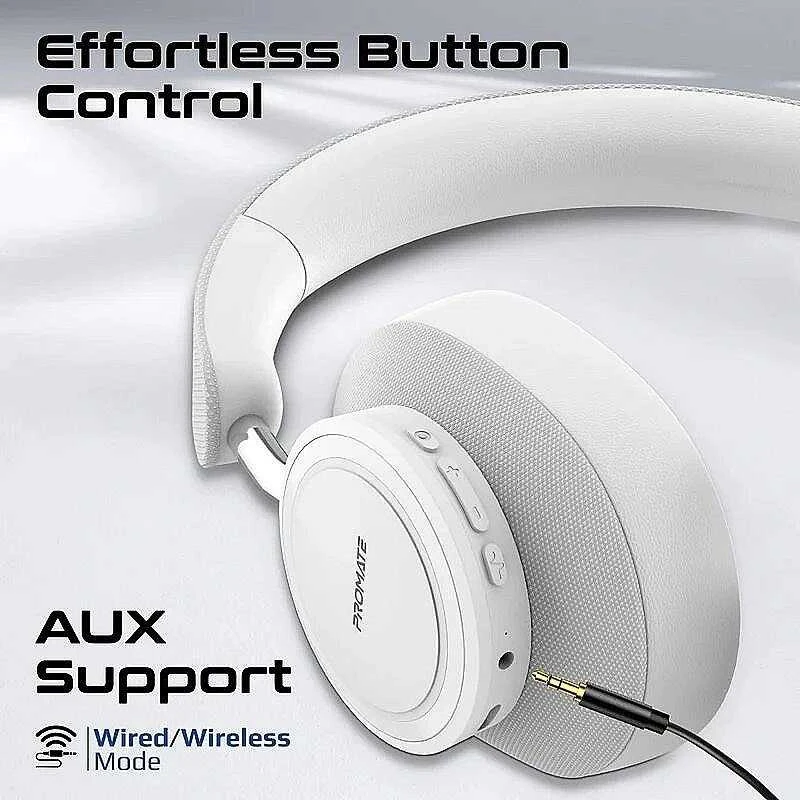 „Promate Takt“ belaidės ausinės su „Bluetooth 5.4“ / AUX