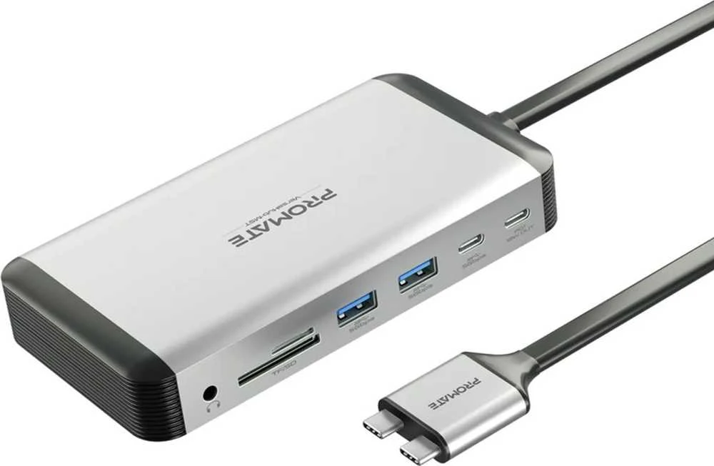 Promate VersaHub-MST šakotuvas su dviguba USB-C jungtimi