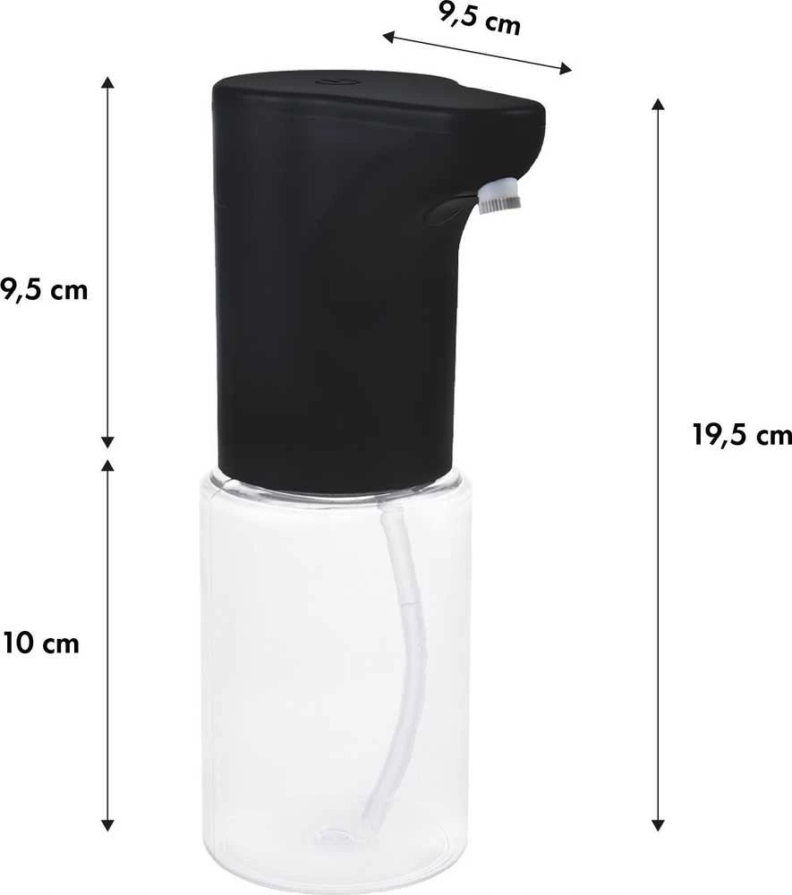 Promedix automatic dispenser, dispenser container for liquid soaps, disinfectant liquids, 300ml, 4xAA, juodas, PR-540 B