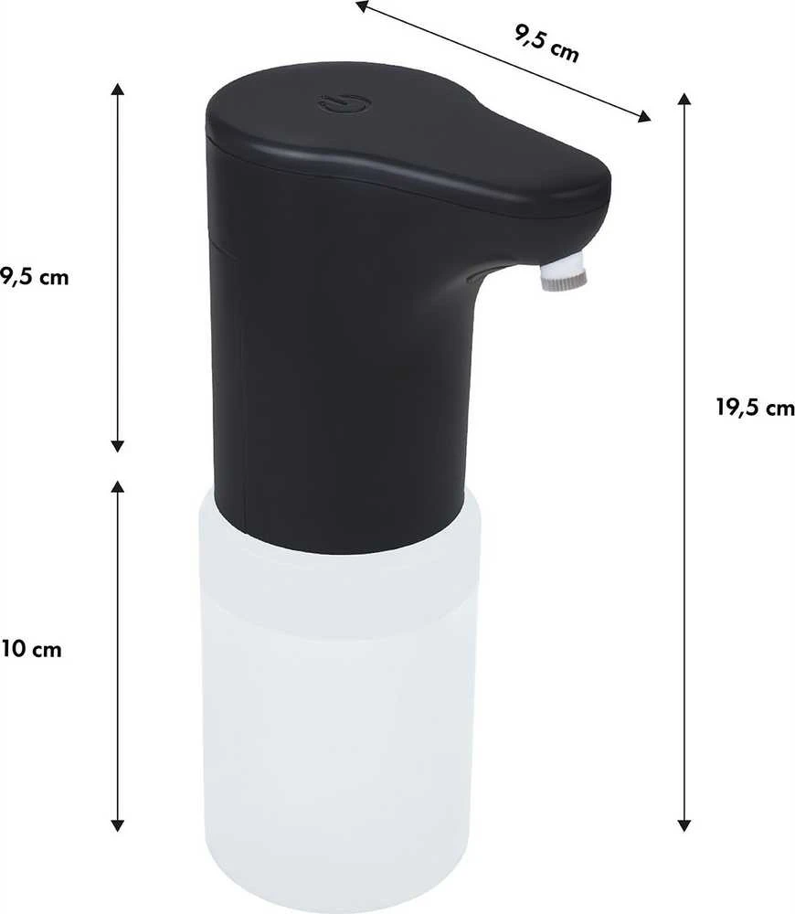 Promedix automatic dispenser, dispenser container for liquid soaps, disinfectant liquids, 300ml, 4xAA, juodas, PR-540 B
