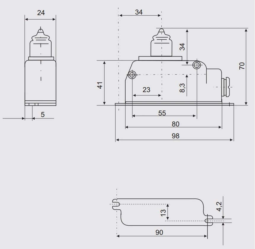 Promet Miniatiūrinė jungtis LM-10 230 / 400V 6A IP56 - W0-59-251012
