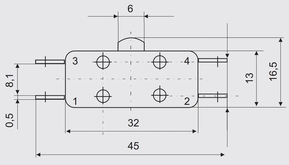 Promet Miniatiūrinė jungtis MP0 400V 10A IP40 - W0-59-192002