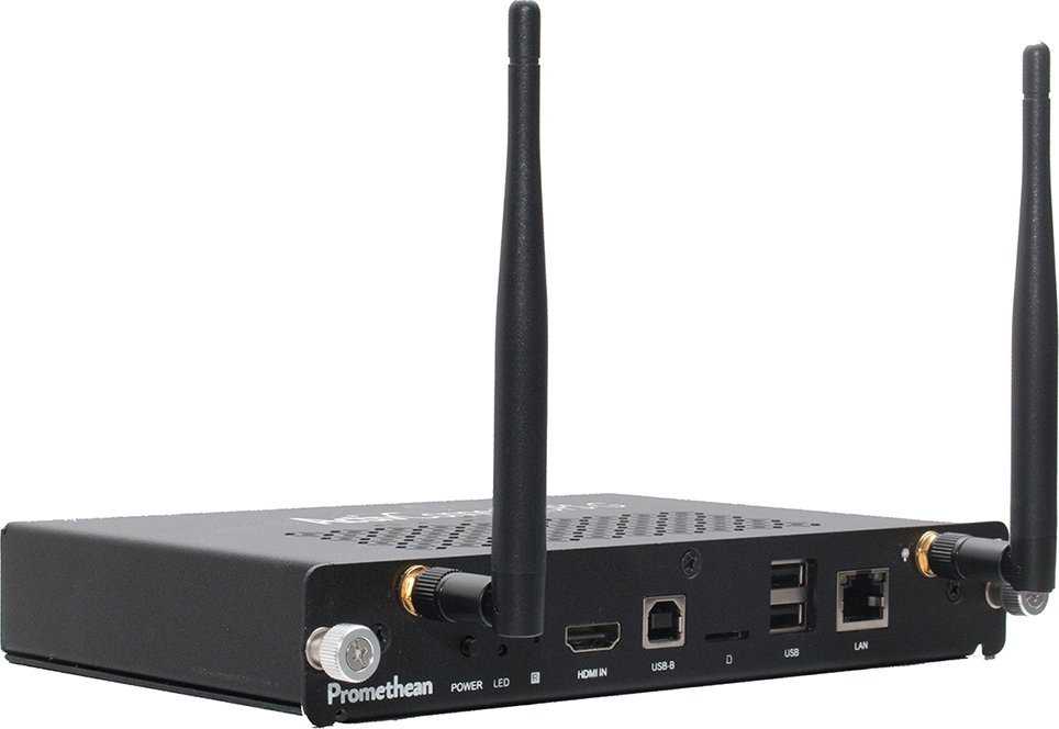 Stacionarus kompiuteris Promethean ACON1-OPS „ActivConnect OPS-G“ serijos bendradarbiavimo įrenginys su „Android“