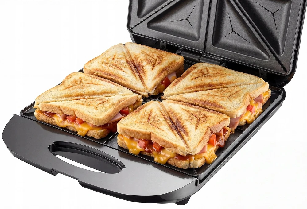 Sumuštinių keptuvas Promis STP 25 XXL sandwich maker, 4 toasts, 1400 W, juodas