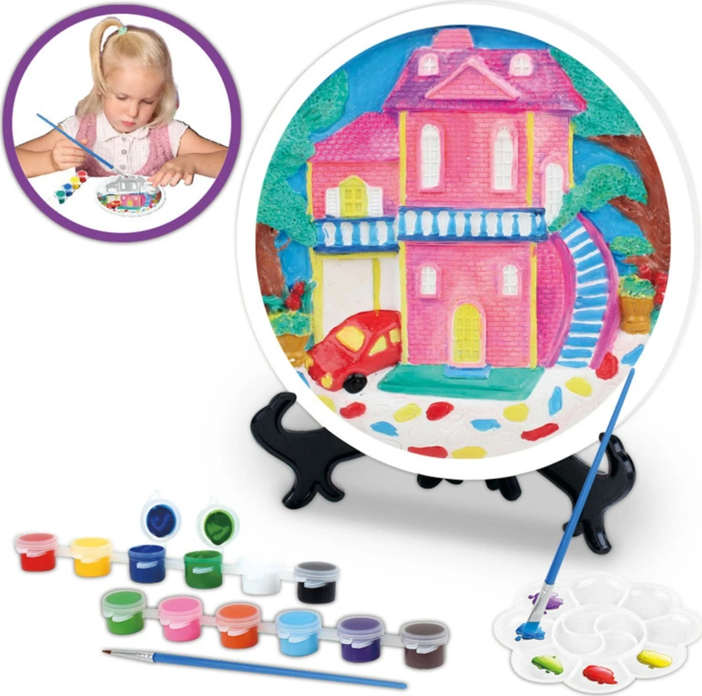 Pronice KŪRYBINIS MENINIS RINKINYS PAINT HOUSE DAŽAI GIPSAS MAŽAS 3D DAILINKAS