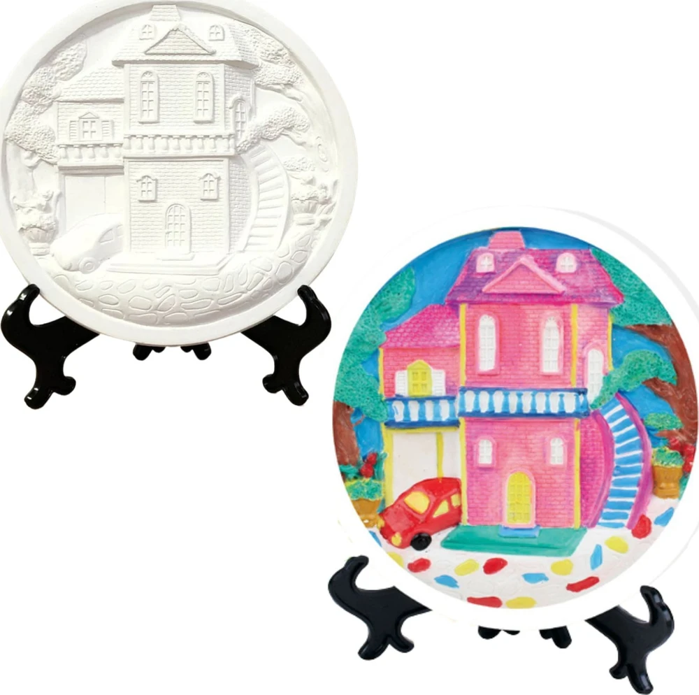 Pronice KŪRYBINIS MENINIS RINKINYS PAINT HOUSE DAŽAI GIPSAS MAŽAS 3D DAILINKAS