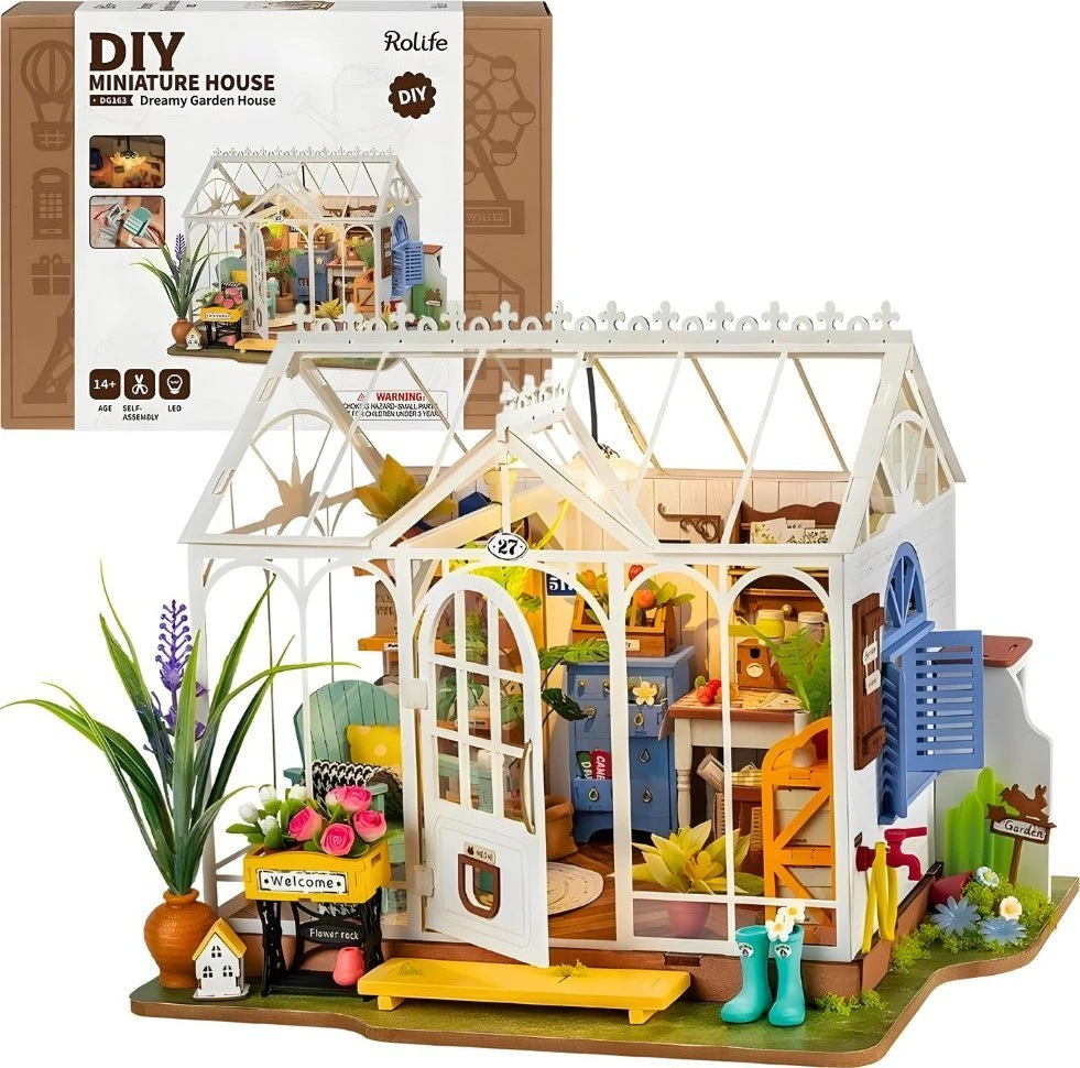 Robotime Mini namas 3D konstruktorius Dreamy Garden House