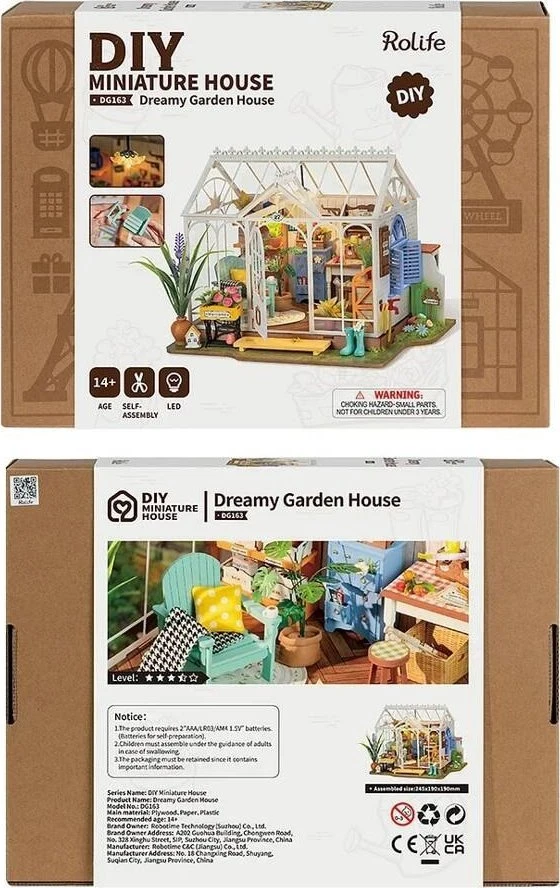 Robotime Mini namas 3D konstruktorius Dreamy Garden House