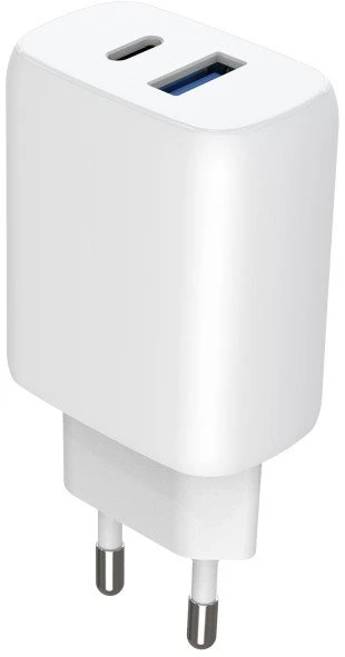 PROOVE Įkroviklis Tinklo įkroviklis 230v 30w USB-C USB Type-c + USB Kabelis 1m 60w USB-C / Wcsp23011002 / Silicone Power 2 / Balta