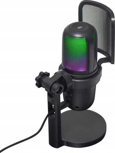 Proove Studijinis žaidimų kondensatorinis mikrofonas 24 bitų 96 kHz USB-C RGB stovas / Gmmc00022401 / Micro