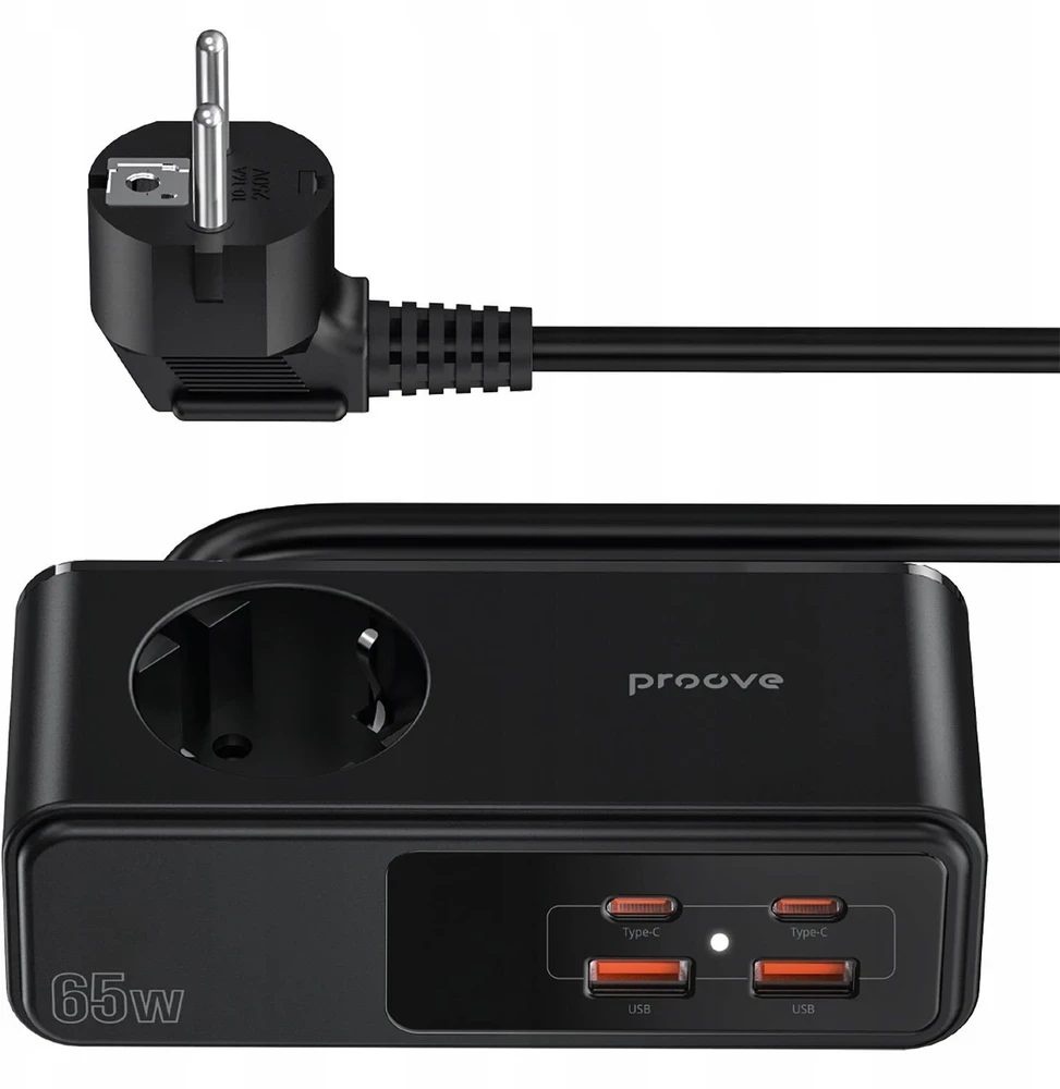 PROOVE Homester Pro įkroviklis Maitinimo juosta 2x USB 2x USB-C 65W (SB10606)