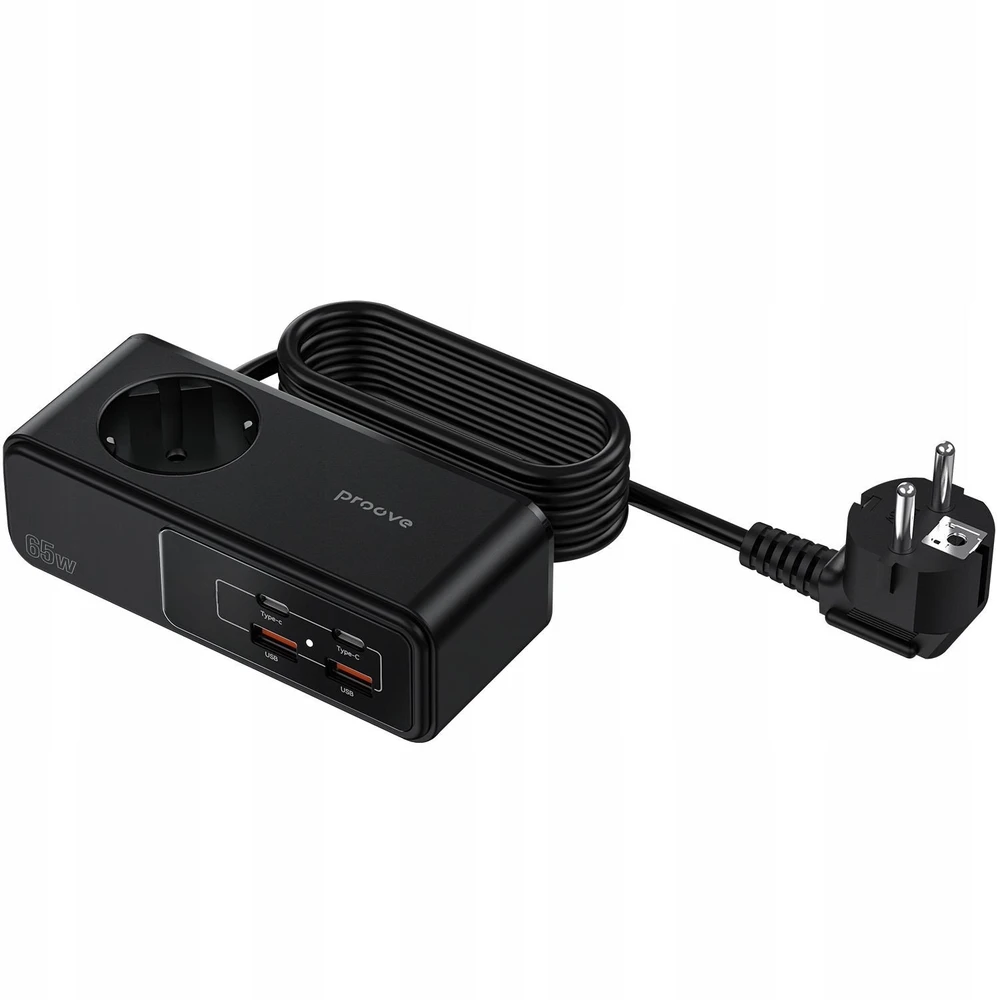 PROOVE Homester Pro įkroviklis Maitinimo juosta 2x USB 2x USB-C 65W (SB10606)