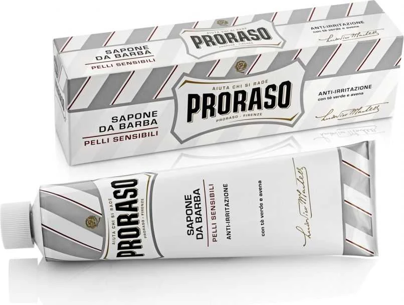 Raminantis skutimosi kremas jautriai odai, Proraso Baltas Line Shaving, 150 ml
