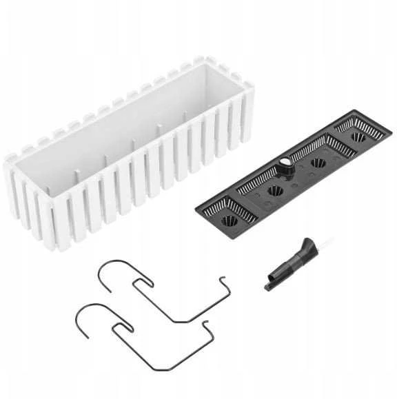 Prosperplast Balkono dėžė su laistymu baltas 60 cm Boardee | Prosperplast