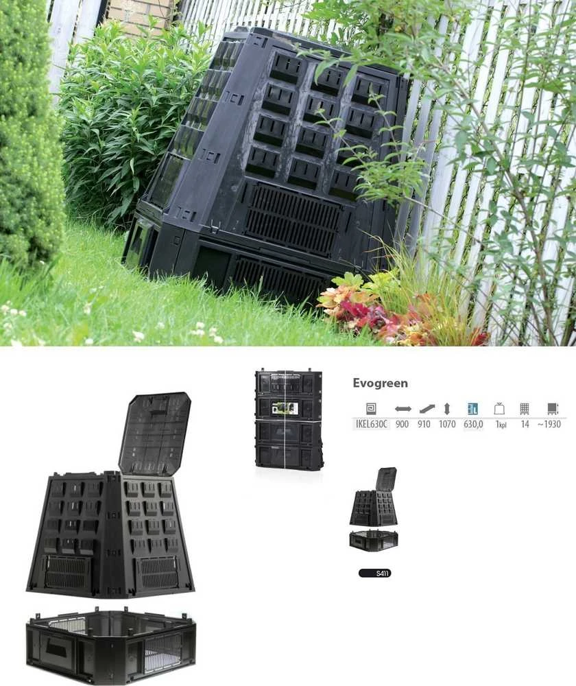 PROSPERPLAST KOMPOSTERIS 600L Juodas