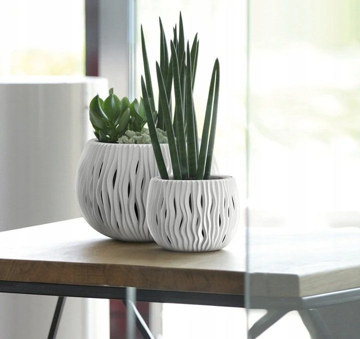 Gėlių vazonas Prosperplast Sandy Bowl DSK290, plastikinis, pilkos spalvos.