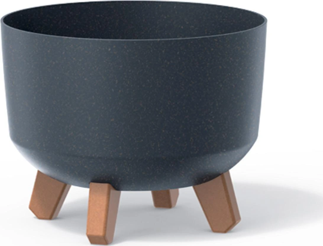 Prosperplast Doniczka „Gracia Standard Eco Wood DGRL240W“ antracito spalvos ekologiškas gėlių vazonas
