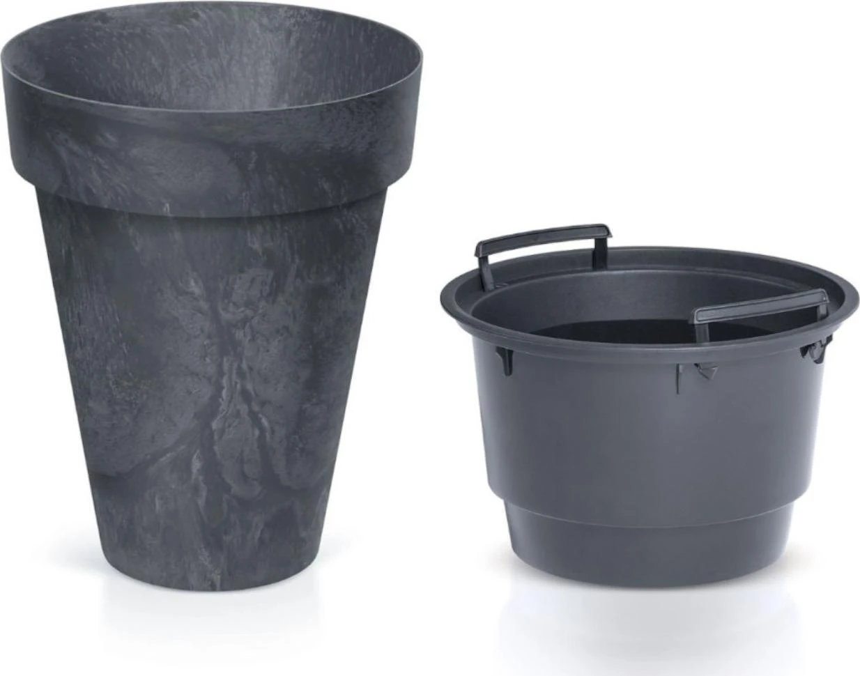 Gėlių vazonas Prosperplast Cube Slim Beton Effect, 35,5 x 44 cm