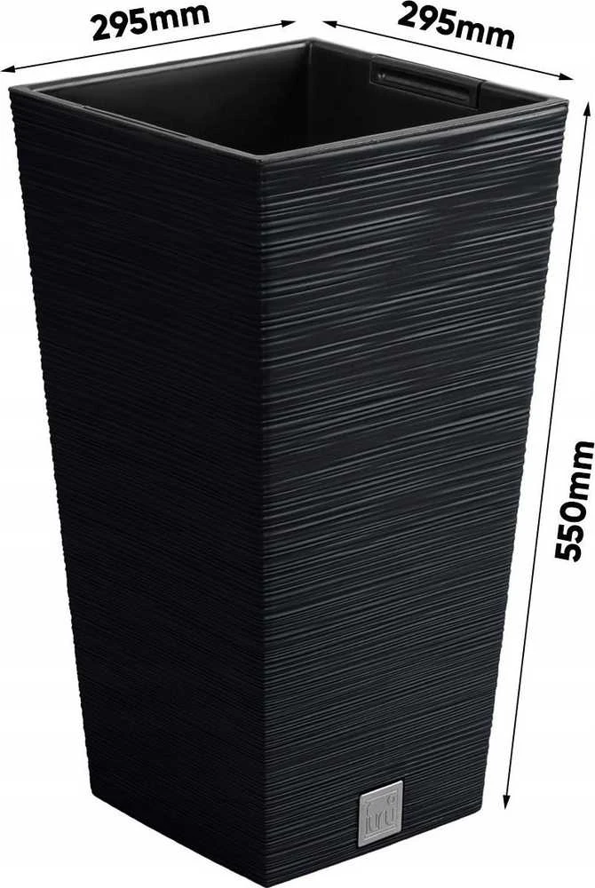 Gėlių vazonas Prosperplast Furu Square DFSH300-S433, 29,5 x 29,5 x 55 cm