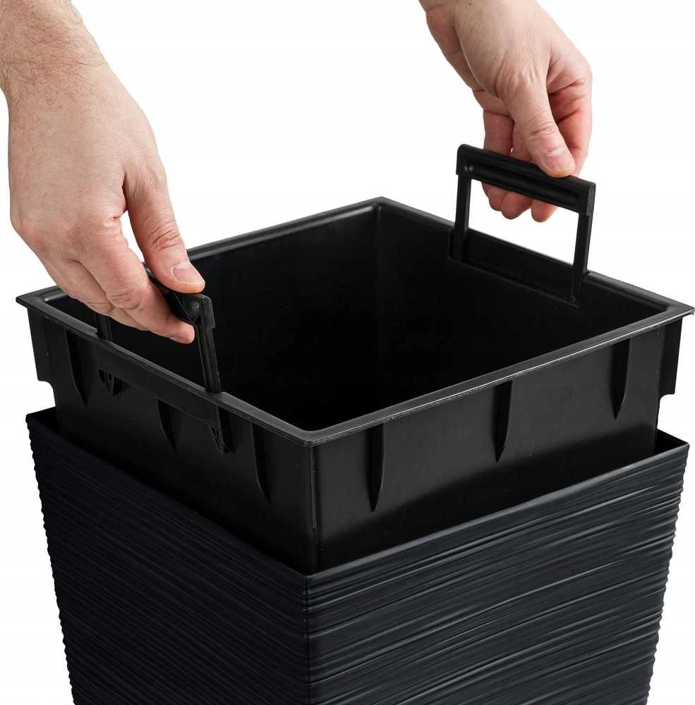 Gėlių vazonas Prosperplast Furu Square DFSH300-S433, 29,5 x 29,5 x 55 cm