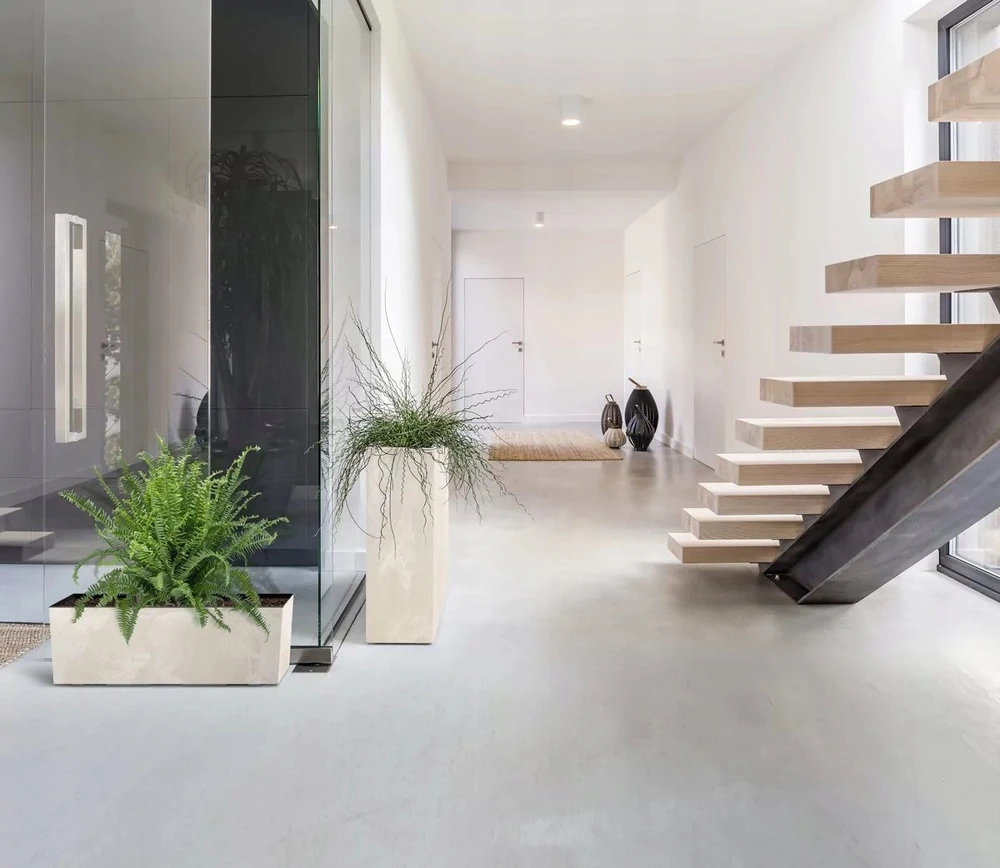 Prosperplast Doniczka URBI CASE BETON EFFECT DUC600E vazonas - antracito spalvos