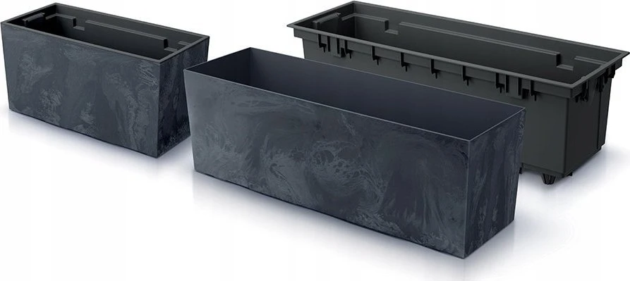 Prosperplast Doniczka URBI CASE BETON EFFECT DUC600E vazonas - antracito spalvos