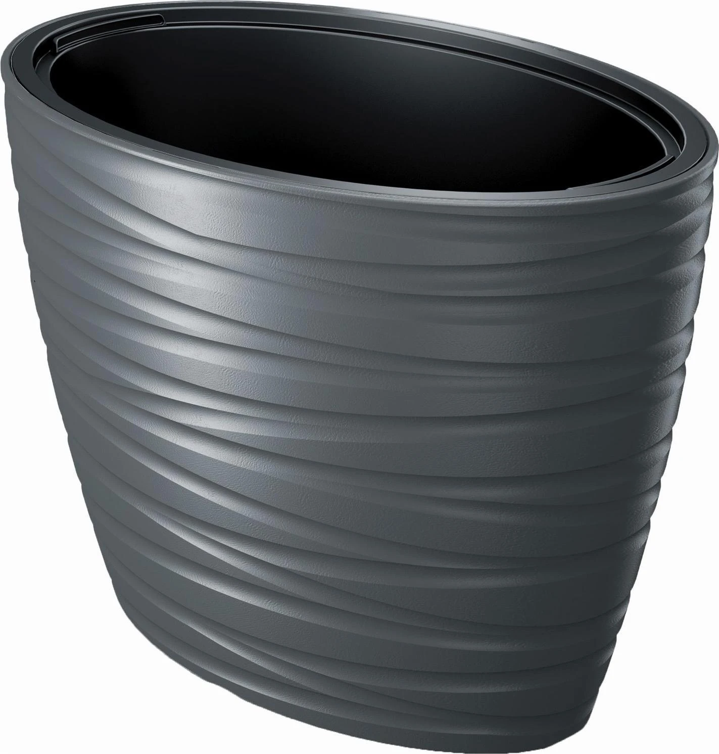 Gėlių vazonas Prosperplast Maze DBMZE600-S433, juodas
