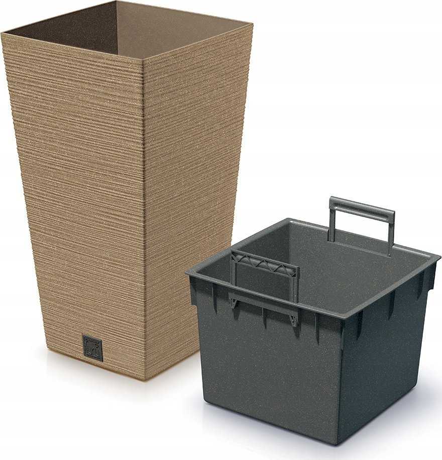 Prosperplast Vazonas FURU SQUARE ECO WOOD - NATURO FSC MIX