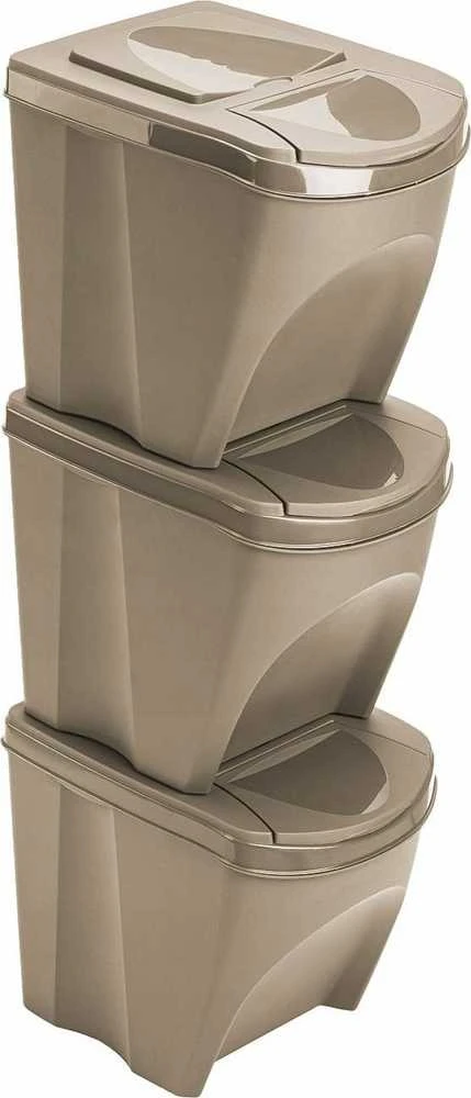 Keden Prosperplast ATLIEKŲ KREPŠELIAI 25 l SORTIBOX SET3 VNT. ECOWOOD