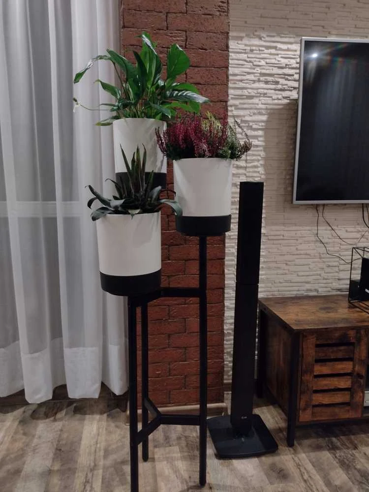 Prosperplast gėlynas BLOOMIE STAND - balta