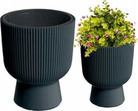 Prosperplast Doniczka Milly vazonas-antracito spalvos DBMIG240-S433, skersmuo 239 mm