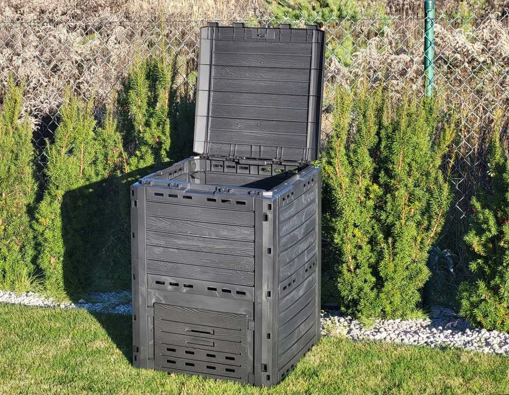 PROSPERPLAST komposto dėžė 280L ANTRACYT COMPOGREEN WOODY