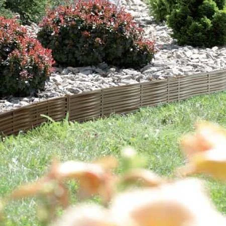 Prosperplast Dekoratyvinė tvorelė L390cm H18.6cm/5vnt. plastikinė/tamsiai ruda