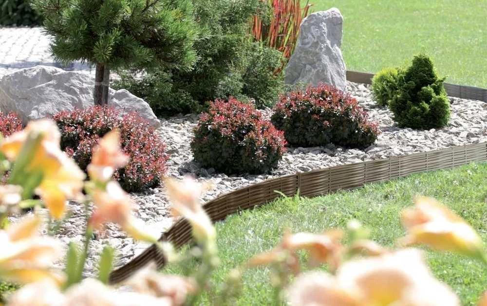 Prosperplast Dekoratyvinė tvorelė L390cm H18.6cm/5vnt. plastikinė/tamsiai ruda